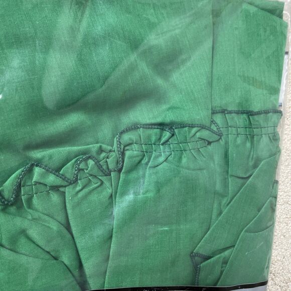 VTG NOS 70" RUFFLED Green Round Tablecloth Holiday‎ Avon Home Fashion USA Made - Picture 6 of 6